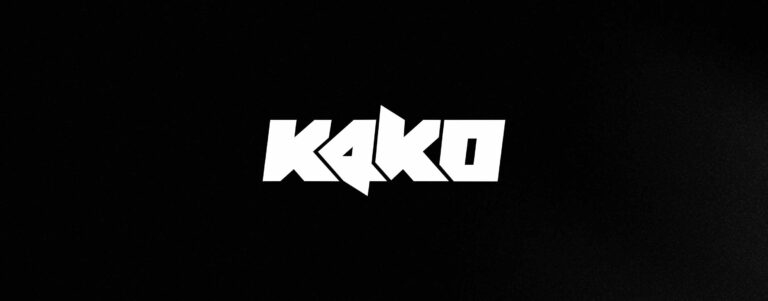 K4KO artist logo, bold white wordmark on black